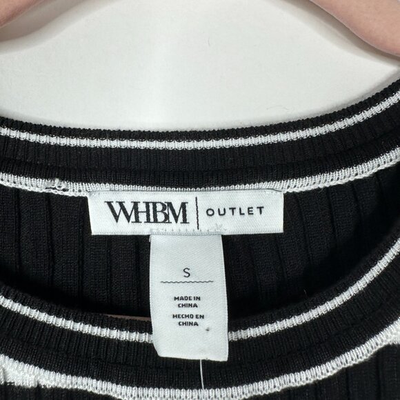 NWT White House Black Market Long Sleeve Asymmetrical Stripe Pullover #WHBM7 - Picture 4 of 9